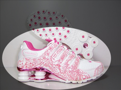 Pink Nike Shoes on Patterns Around Nike Shox Nz Imagery Plating Women S White Pink Shoes